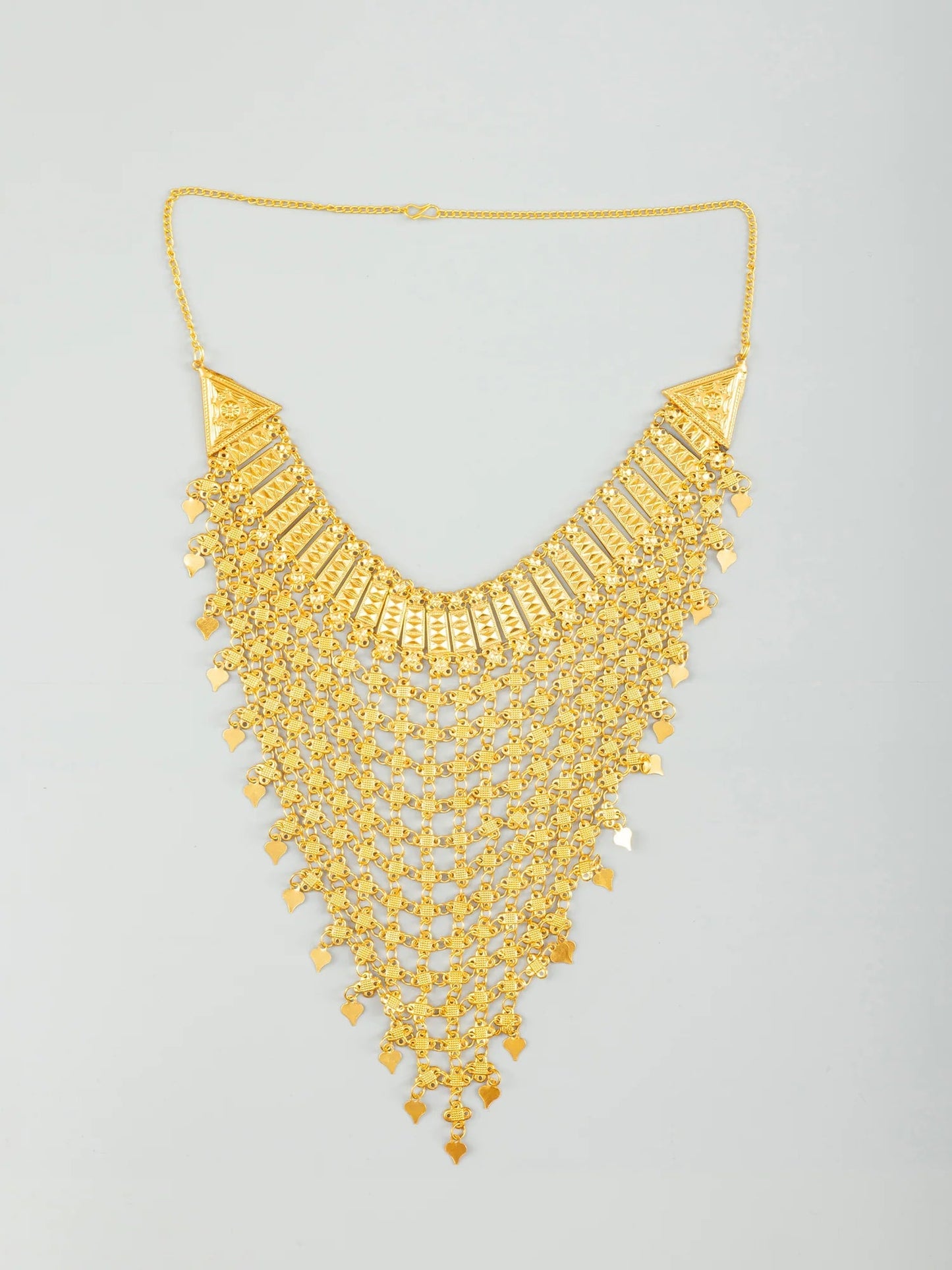 Micro Gold Plated Traditional Wear Classic Long Layered Necklace