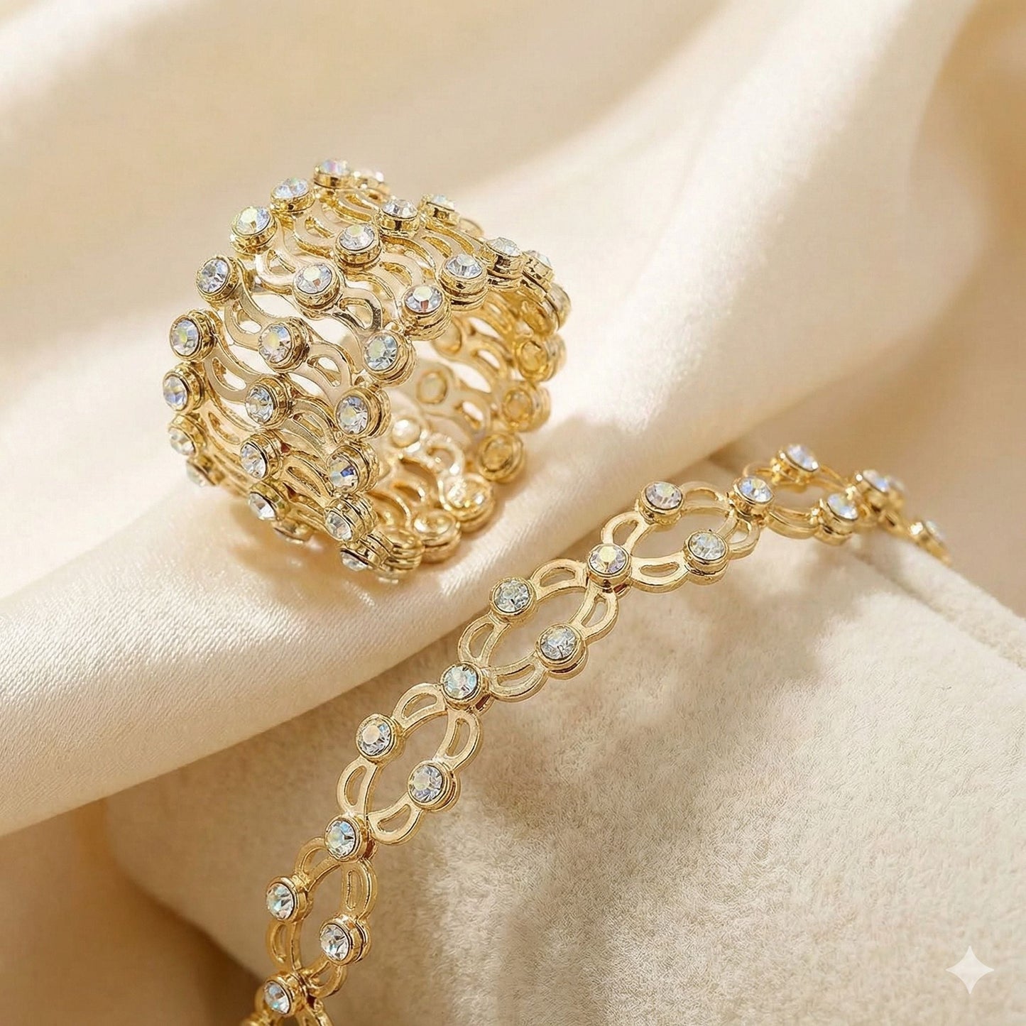2 IN 1 Frodete Expandable Ring Bracelet Folding Retractable Adjustable Transform Bracelet TO Ring