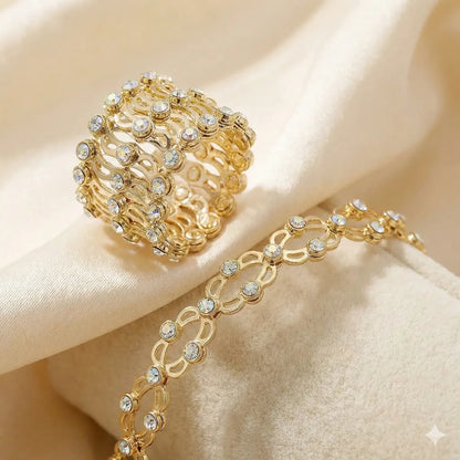 2 in 1 Ring Bracelet Expandable & Foldable Transform Bracelet To Ring
