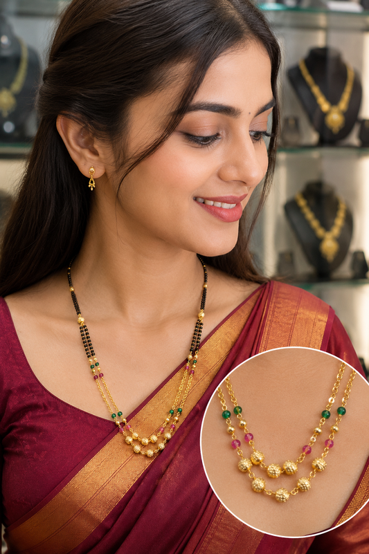 Micro Gold Plated Daily Pearl Drop Wear Mangalsutra