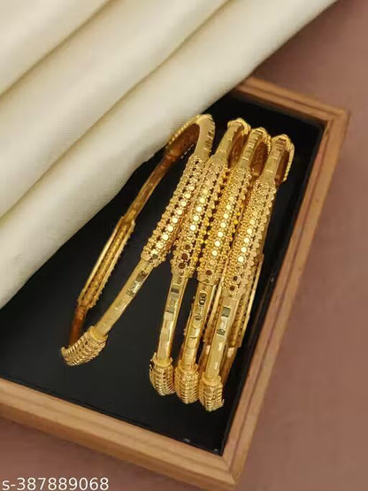 High Gold Plated Premium Designer 10 Pcs Of Bangle Set