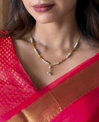 Stunning Diamond Studded Daily Wear Beautiful Star Chain