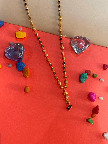 Micro Gold Plated Daily Wear Chain Cum Ball Mala