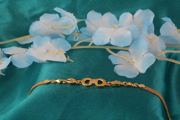 Micro Gold Plated Ad Diamond Studded Fancy Forming Bracelet For Women