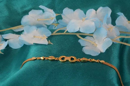 Micro Gold Plated Ad Diamond Studded Fancy Forming Bracelet For Women