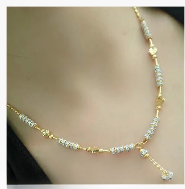 Stunning Diamond Studded Daily Wear Beautiful Star Chain