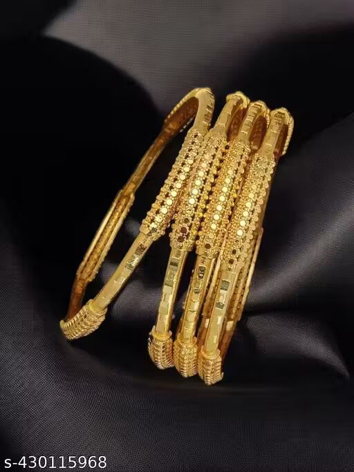 Designer High Gold Plated Daily Wear Fancy 10 Pcs Bangle