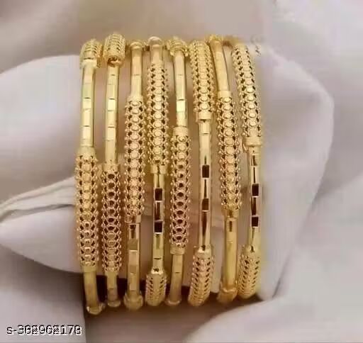 New Designer High Gold Plated 8 Pcs Bangle For Women