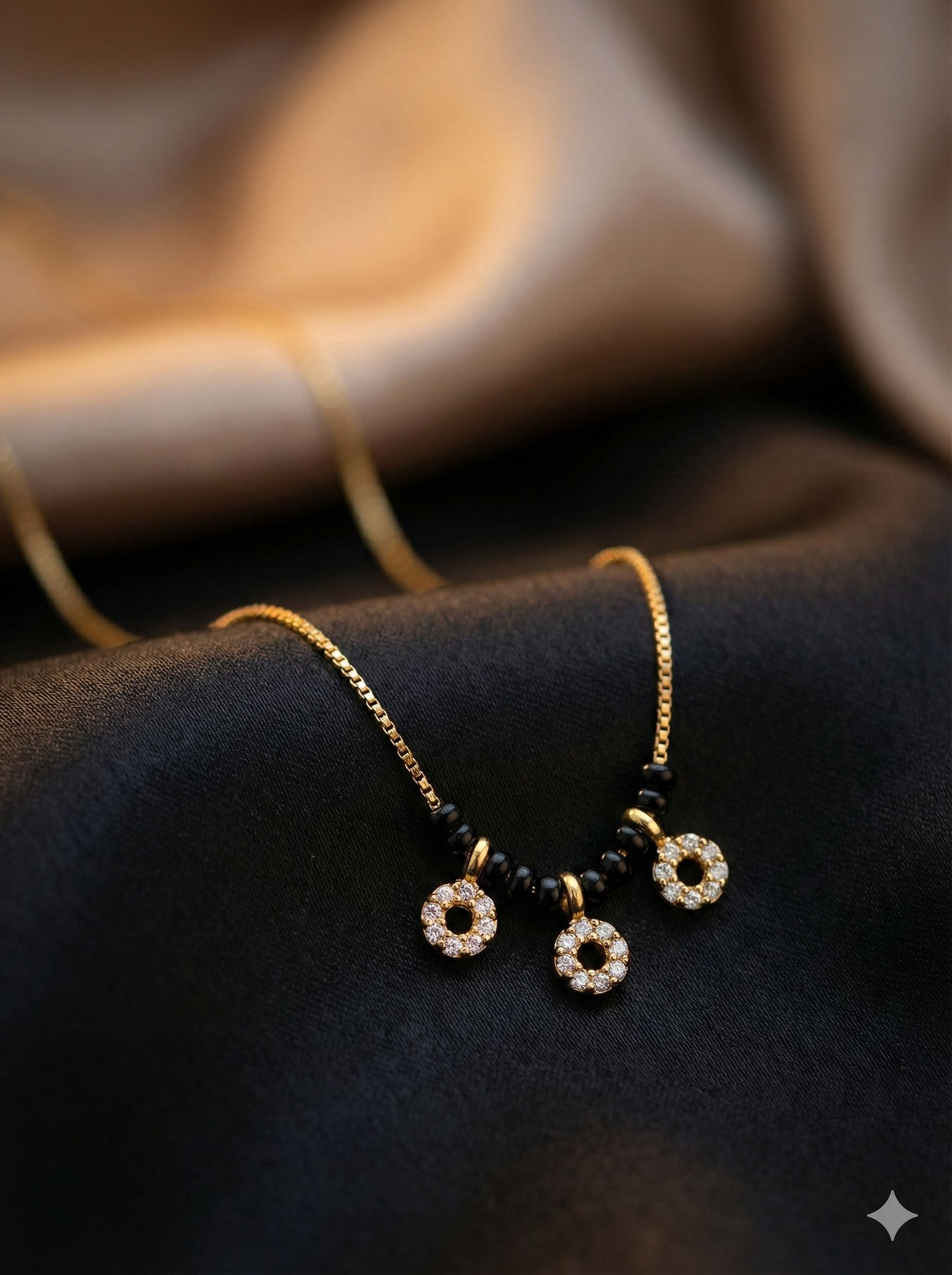 Daily Wear Gold Plated And Diamond Mangalsutra For Women