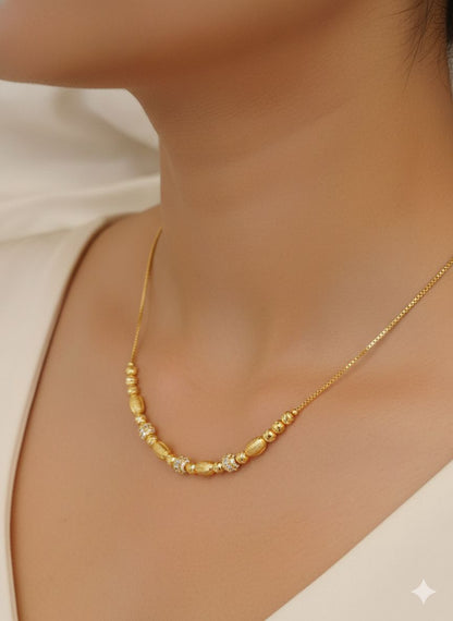 Elegant Micro Gold Plated Designer Bead Chain